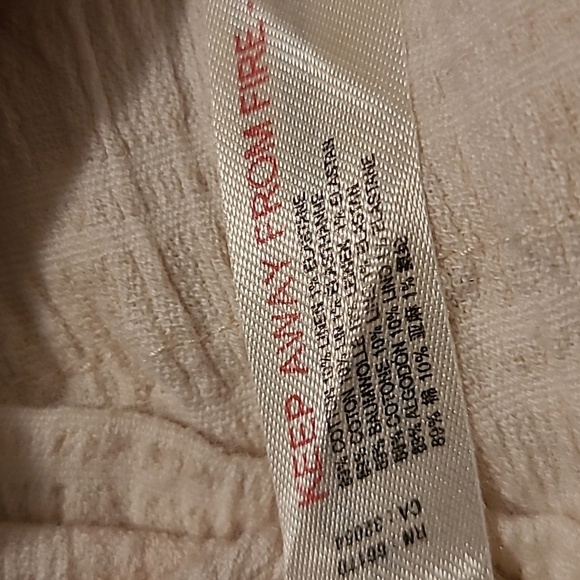 Free People Kokomo Linen Blend Sleeveless Ruched Midi Dress Wmns S Bone Cream - Picture 2 of 14